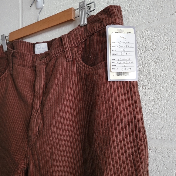 NWT French Dressing Brown High Waisted Striped Cords Flare - Picture 7 of 7